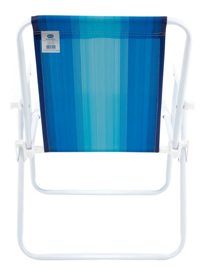 Cadeira De Praia Reclinavel Mor Aço Sortida Unitário Oferta