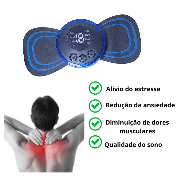 EMS Massageador Elétrico Cervical Portátil  Carregamento Usb