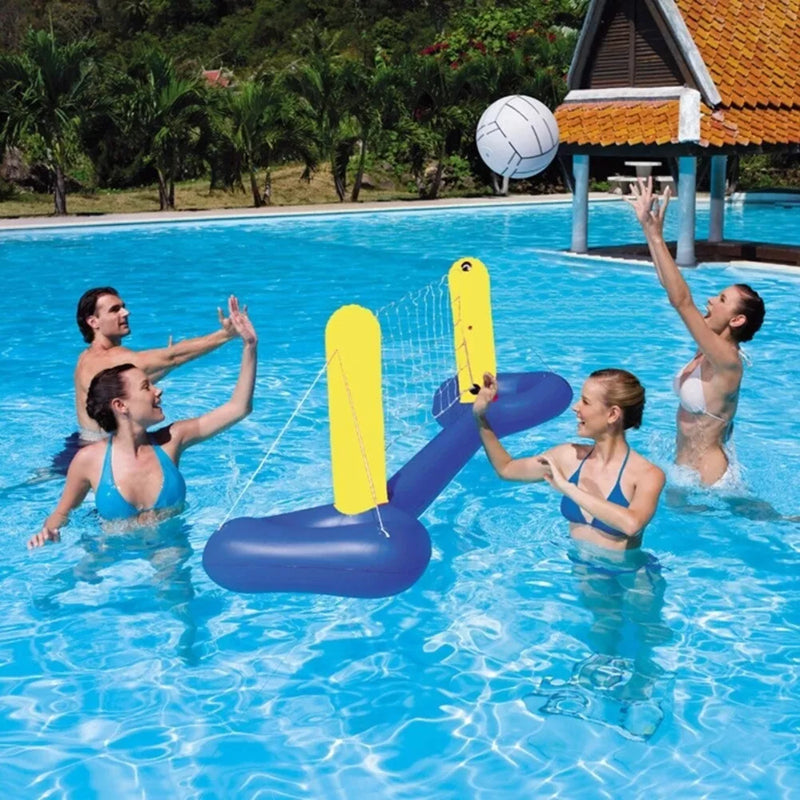 Rede Vôlei Aquático Inflável Para Piscina Acompanha Bola