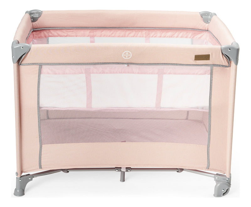 Berço Portátil Infantil Cercado – Rosa | Suporta até 15kg