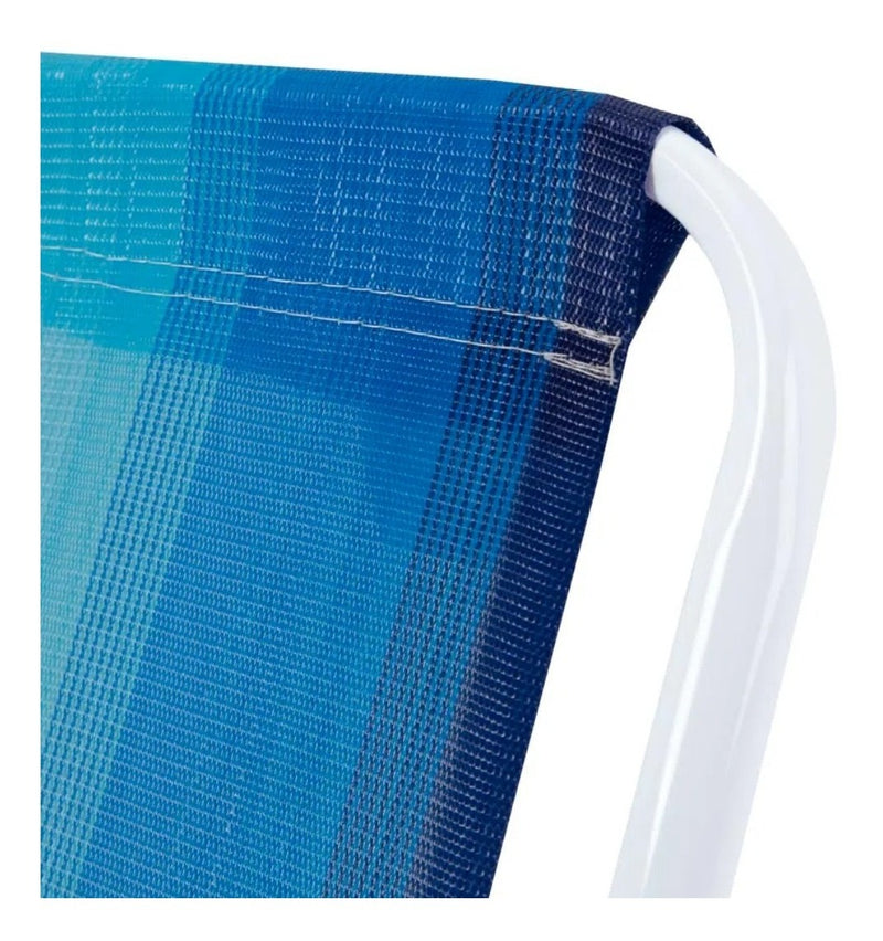 Cadeira De Praia Reclinavel Mor Aço Sortida Unitário Oferta
