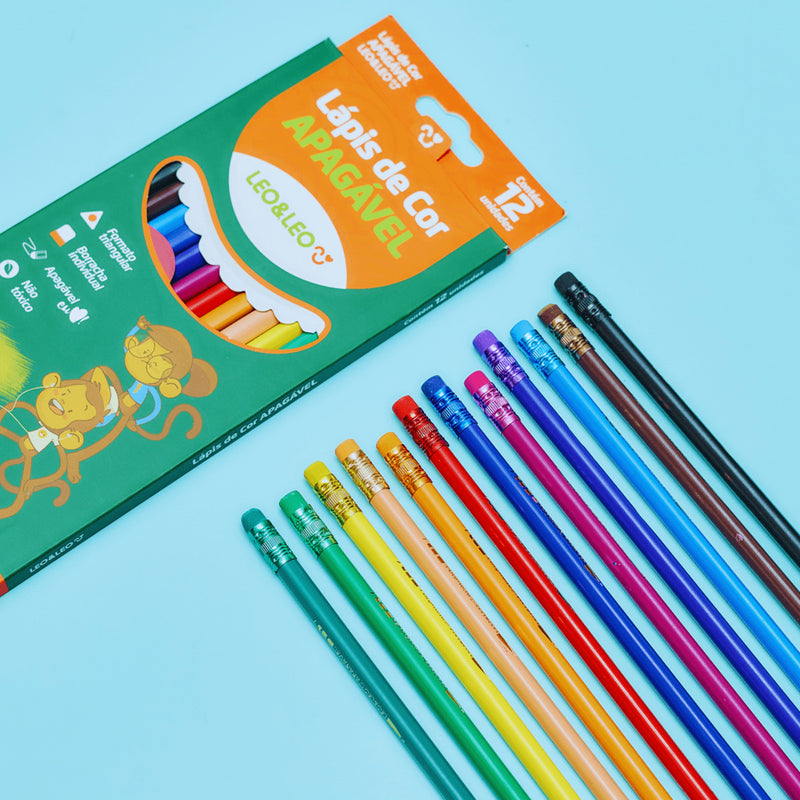 Kit Material Escolar Com Estojo Nova Cores Da Divertidamente