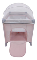 Berço Portátil Infantil Cercado – Rosa | Suporta até 15kg