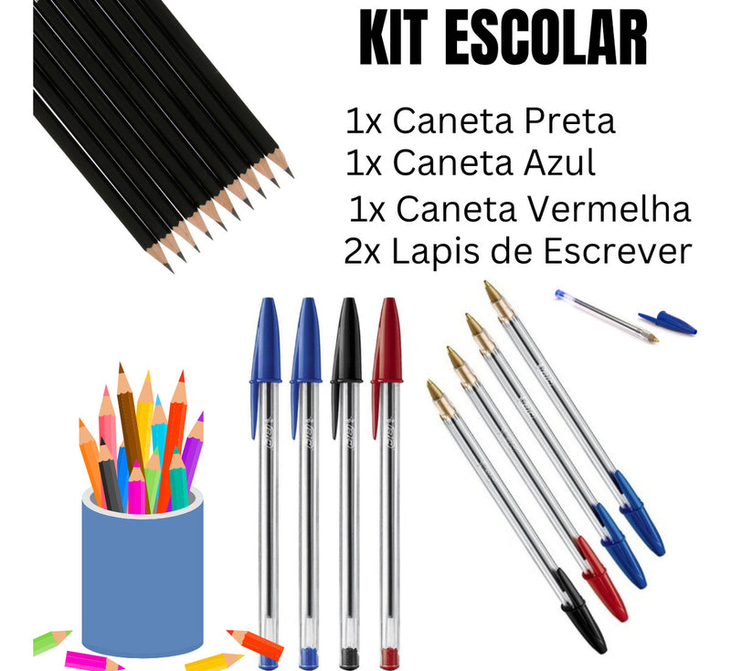 Material Escolar Kit Completo Econômico