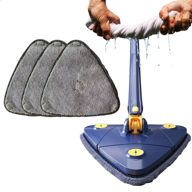 Mop Triangular Esfregão Rodo Mágico Giratório Com 2 Refil