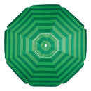 Guarda sol alumínio articulado 2,40m proteção sol silver coating verde listras Mor