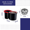 Mop Giratorio Com Cesto Em Inox - Nybc