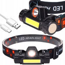 Lanterna de Cabeça Capacete Profissional Compacta Com Bateria Recarregável USB LED