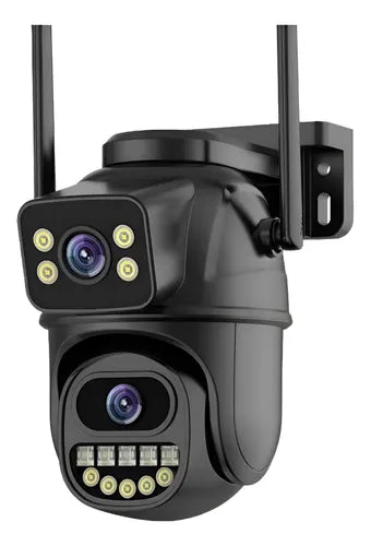 Kit 2 Câmera Segurança Ip Wifi P11-qq6 Lente Dupla 6mp App Icsee Cor Preto Estary Shop