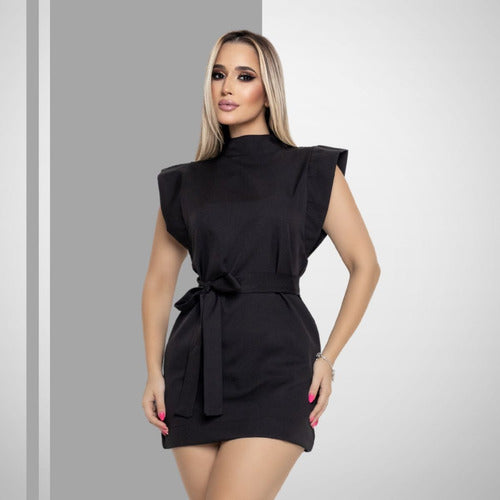 Vestido Feminino Curto Tubinho Alfaiataria Elegante Fashion