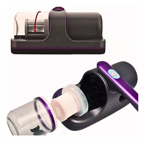 Aspirador Portátil Anti-ácaro Esterilização Luz Uv Sem Fio Cor Rose
