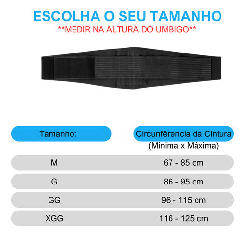 Cinta Ergonômica Lombar Abdominal Coluna Cargas Pesadas