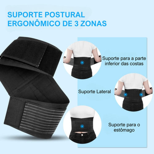 Cinta Ergonômica Lombar Abdominal Coluna Cargas Pesadas