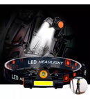 Lanterna de Cabeça Capacete Profissional Compacta Com Bateria Recarregável USB LED