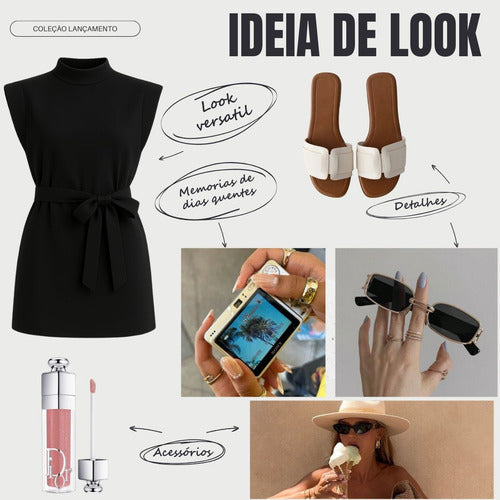 Vestido Feminino Curto Tubinho Alfaiataria Elegante Fashion
