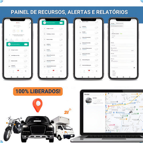 Rastreador Veicular 4g Gps + Chip App  Desliga Por Comando