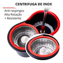 Balde Mop 360° Giratório C/ Cesto P/ Limpeza Geral Esfregão