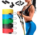 Kit Elástico 11 Itens Extensor Para Treinamento Funcional