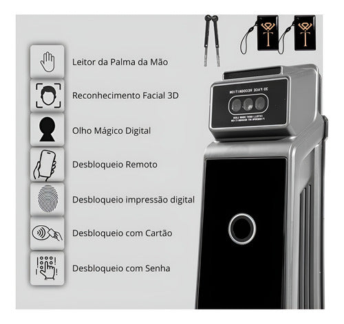 Fechadura Eletrônica Digital Com Biometria Senha Touch True