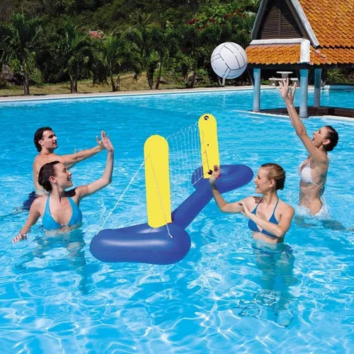 Rede Vôlei Aquático Inflável Para Piscina Acompanha Bola