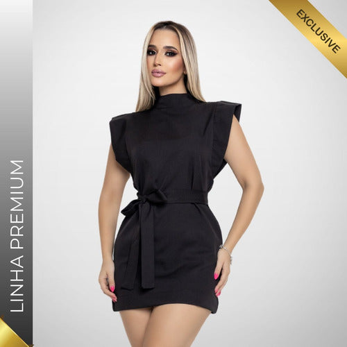 Vestido Feminino Curto Tubinho Alfaiataria Elegante Fashion