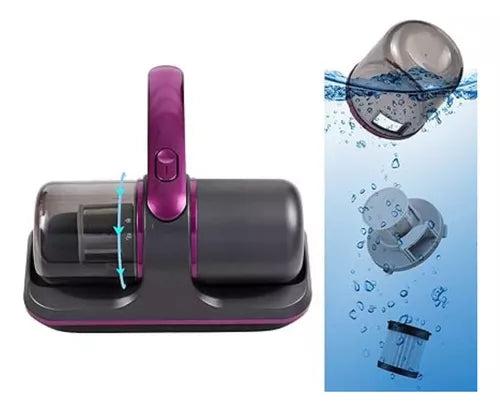 Aspirador Portátil Anti-ácaro Esterilização Luz Uv Sem Fio Cor Rose
