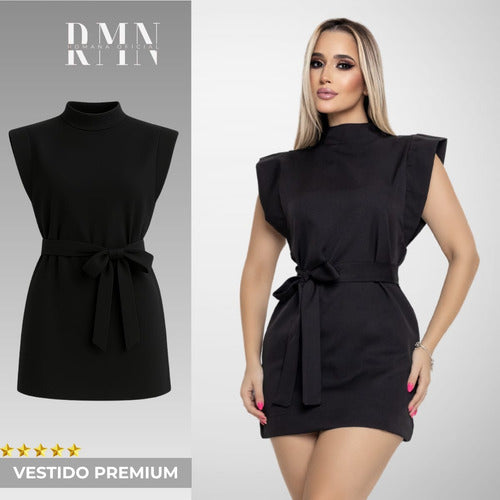 Vestido Feminino Curto Tubinho Alfaiataria Elegante Fashion