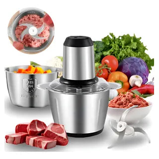 Moedor Carne Elétrico Processador Legumes Triturador Inox Potente
