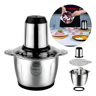 Moedor Carne Elétrico Processador Legumes Triturador Inox Potente