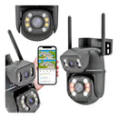 Kit 2 Câmera Segurança Ip Wifi P11-qq6 Lente Dupla 6mp App Icsee Cor Preto Estary Shop