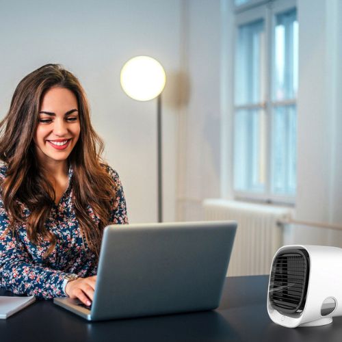 Mini Ar Condicionado Portátil - Leve o Frescor para Onde Estiver