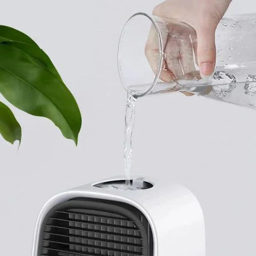 Mini Ar Condicionado Portátil - Leve o Frescor para Onde Estiver