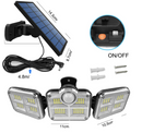 Holofote Solar LED 800W com 3 Cabeças +Brinde