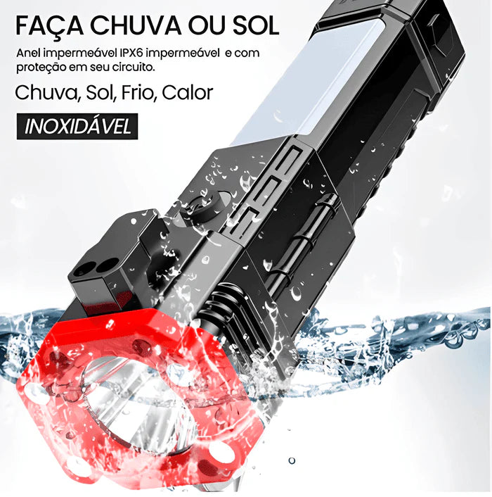 Lanterna Tática 4 em 1 com Powerbank Integrado - PAGUE 1 LEVE 2