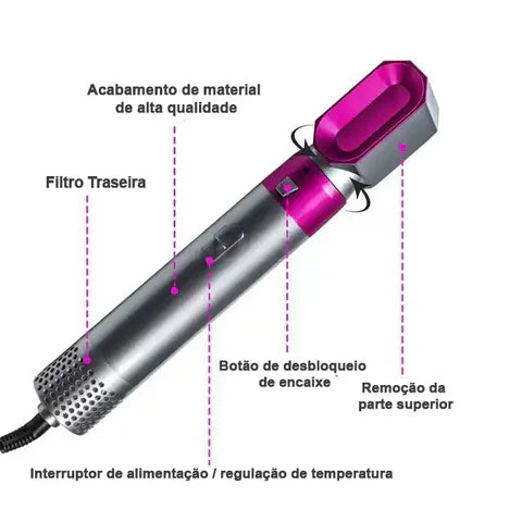 Secador e Modelador de Cachos 5 em 1 - Bivolt