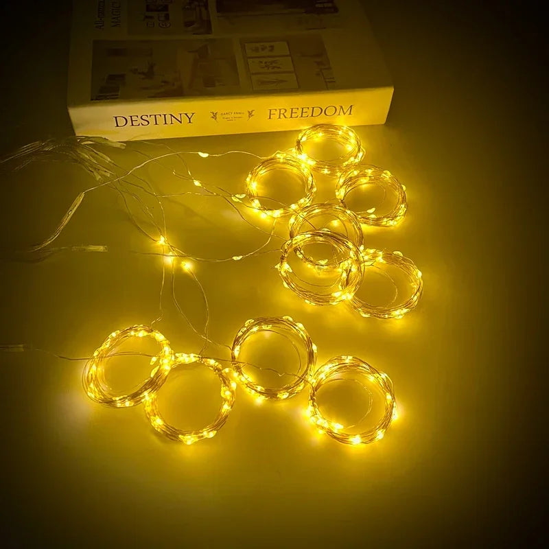 Cortina de Luzes LED 6M/3M com 8 Modos | Controle Remoto USB