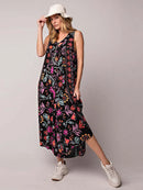 Macacão feminino vintage sem mangas