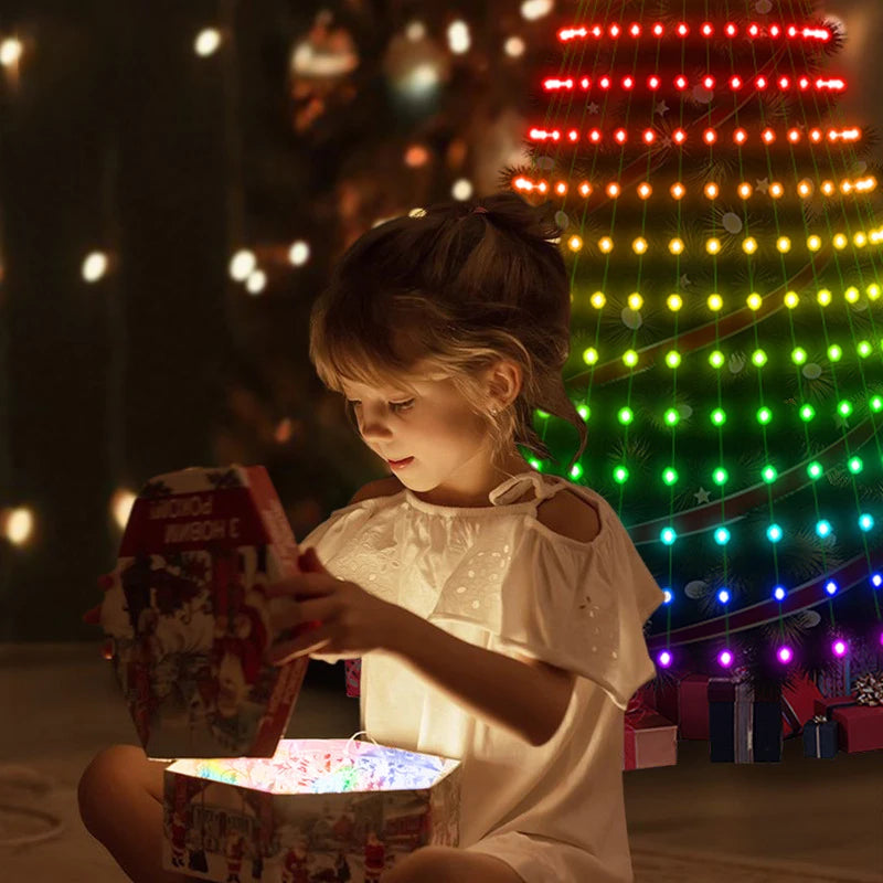 Luzes de Cachoeira LED para Árvore de Natal | 8 Modos e Timer+ Brinde+frete gratis a pronta entrega