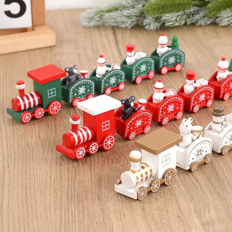 Trem de madeira de Natal