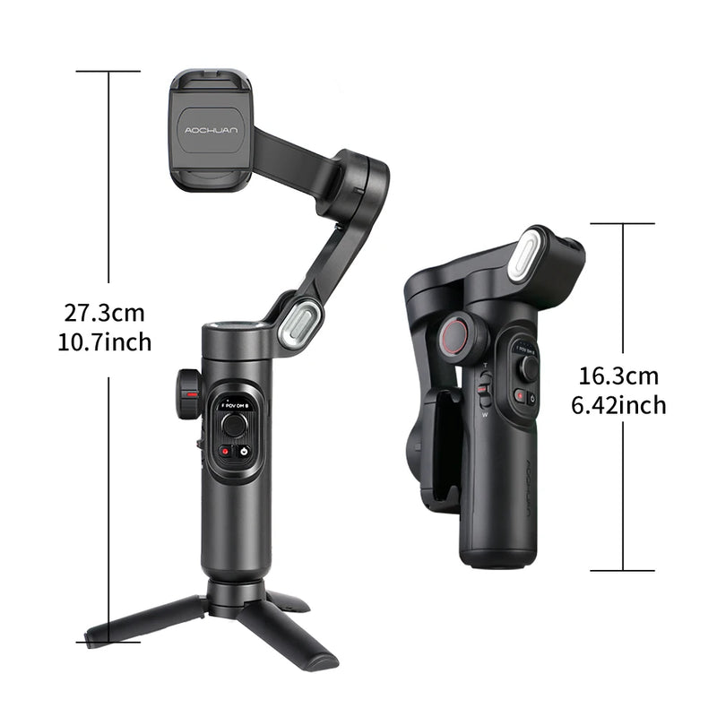 Gimbal Estabilizador de Celular com 3 Eixos e 330 Graus