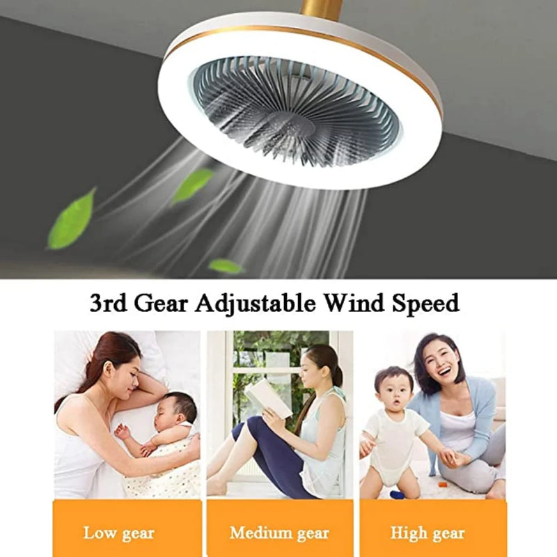 Luminária LED com Ventilador -turbo
