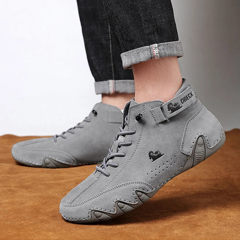 Tênis Casual Masculino de Couro Legítimo