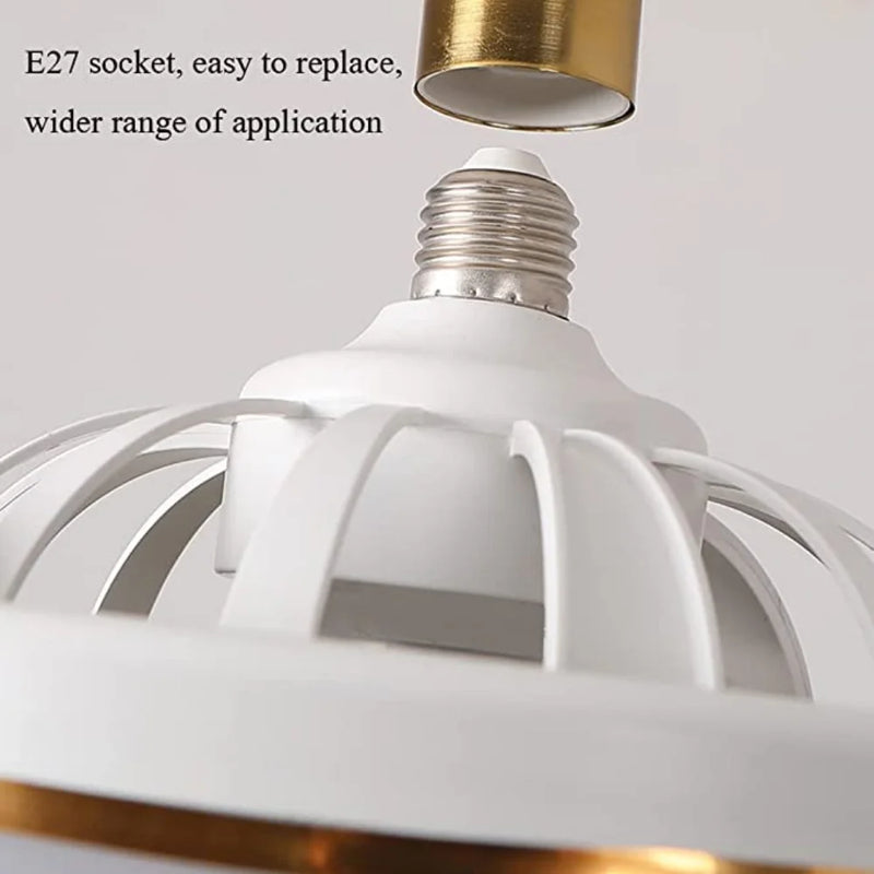 Luminária LED com Ventilador -turbo