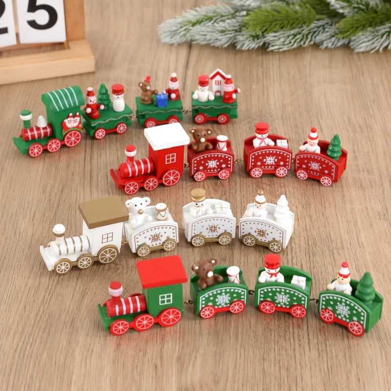 Trem de madeira de Natal