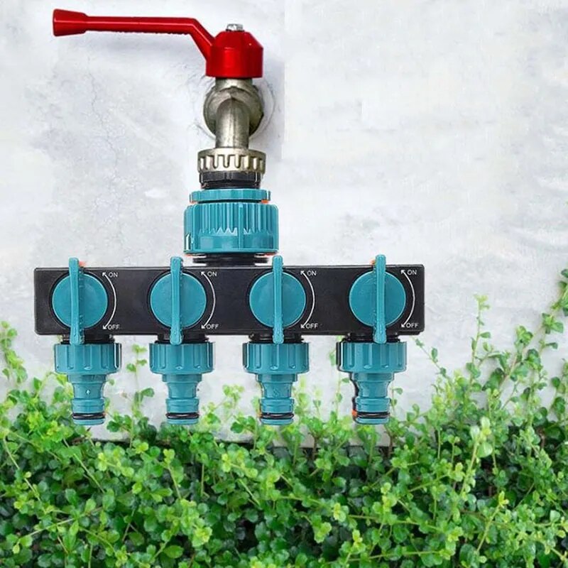 adaptador de mangueira 4 bocas para jardim + BRINDE