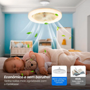 Luminária LED com Ventilador -turbo