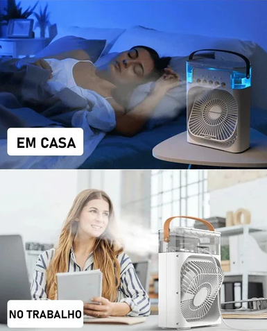 Mini Climatizador De Ar Com Reservatorio Para Agua E Gelo