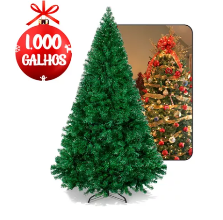 Árvore De Natal 2,10 m Decorada Completa Pinheiro Verde Luxo