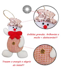 Kit 10 Pendente Pelúcia Papai Noel Enfeite 16cm Arvore Natal