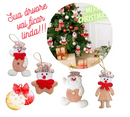 Kit 10 Pendente Pelúcia Papai Noel Enfeite 16cm Arvore Natal